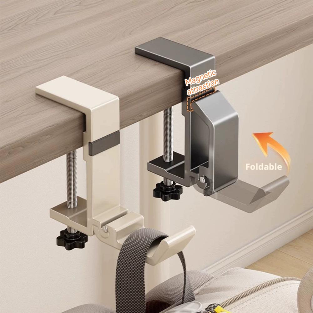 Office Furniture Installation - No Drill Foldable Desk Hook Clamp