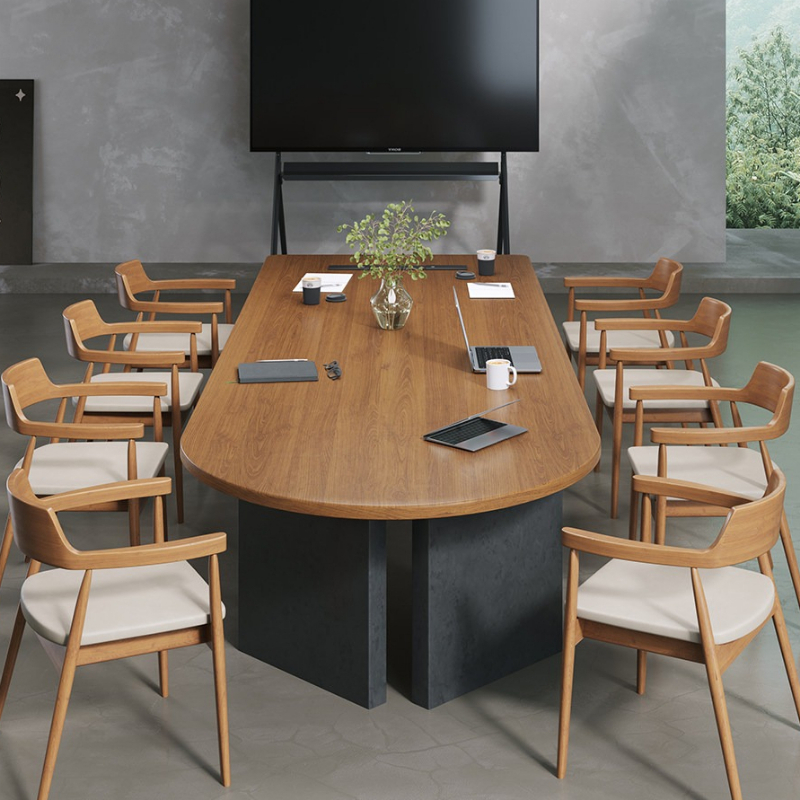 Office Furniture High End - semi-circular conference table light luxury high-end