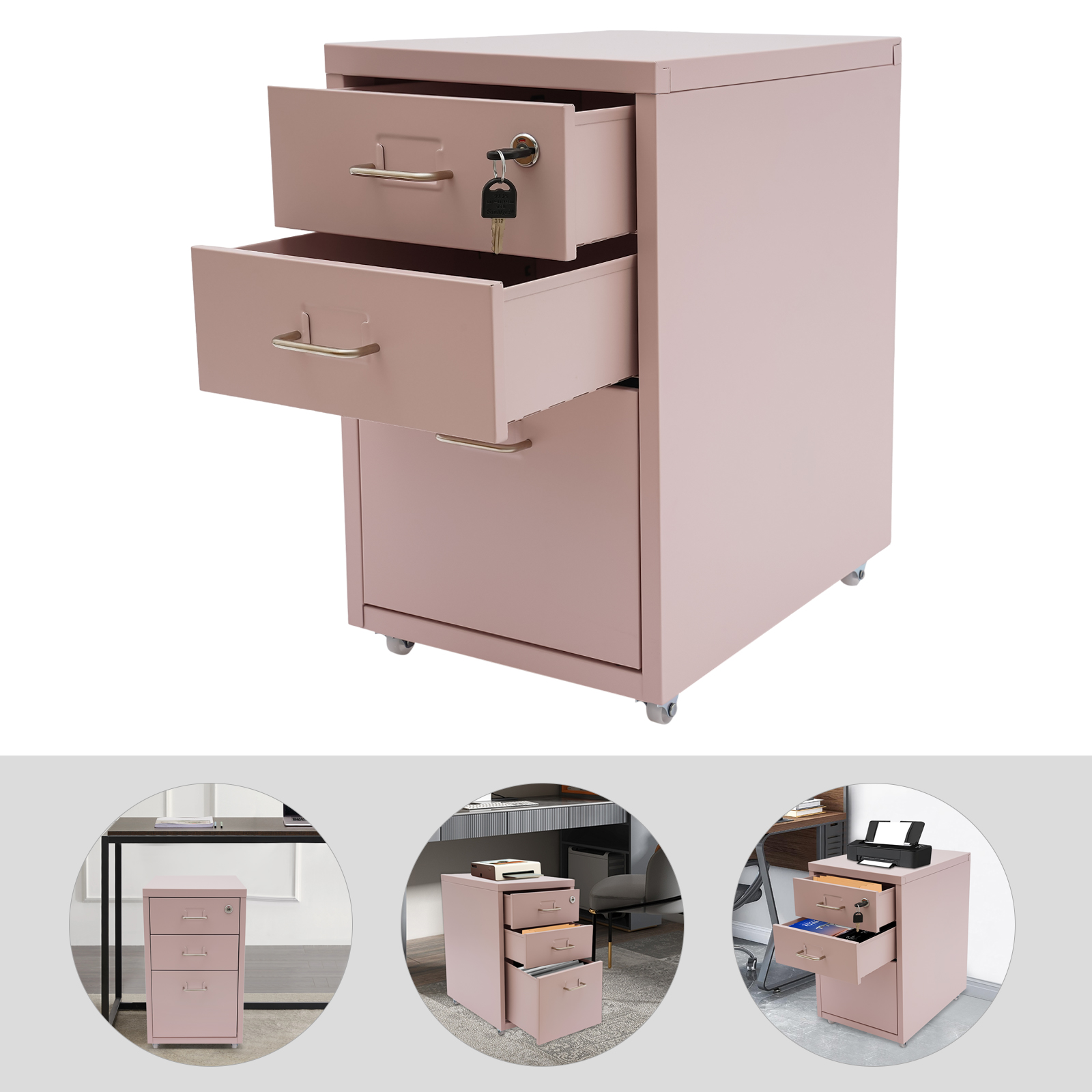 3 Tiers Rectangular Steel Vert - Office Furniture Filing Cabinets review and price