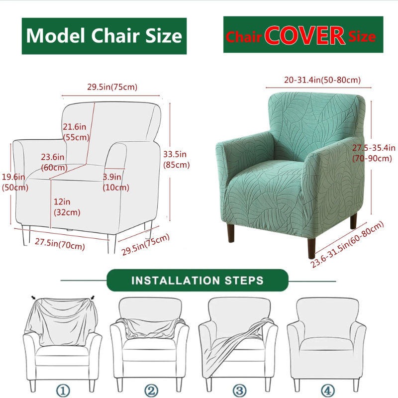 1PC Tub Bar Sofa Cover Jacquar - Office Furniture Dimensions review and price