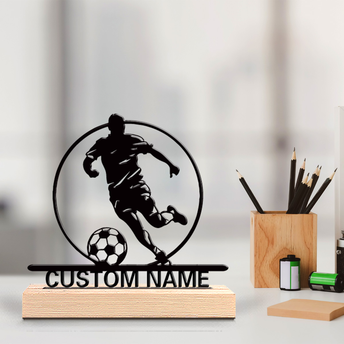 Custom Soccer Player Metal Sta - Office Furniture Installation review and price