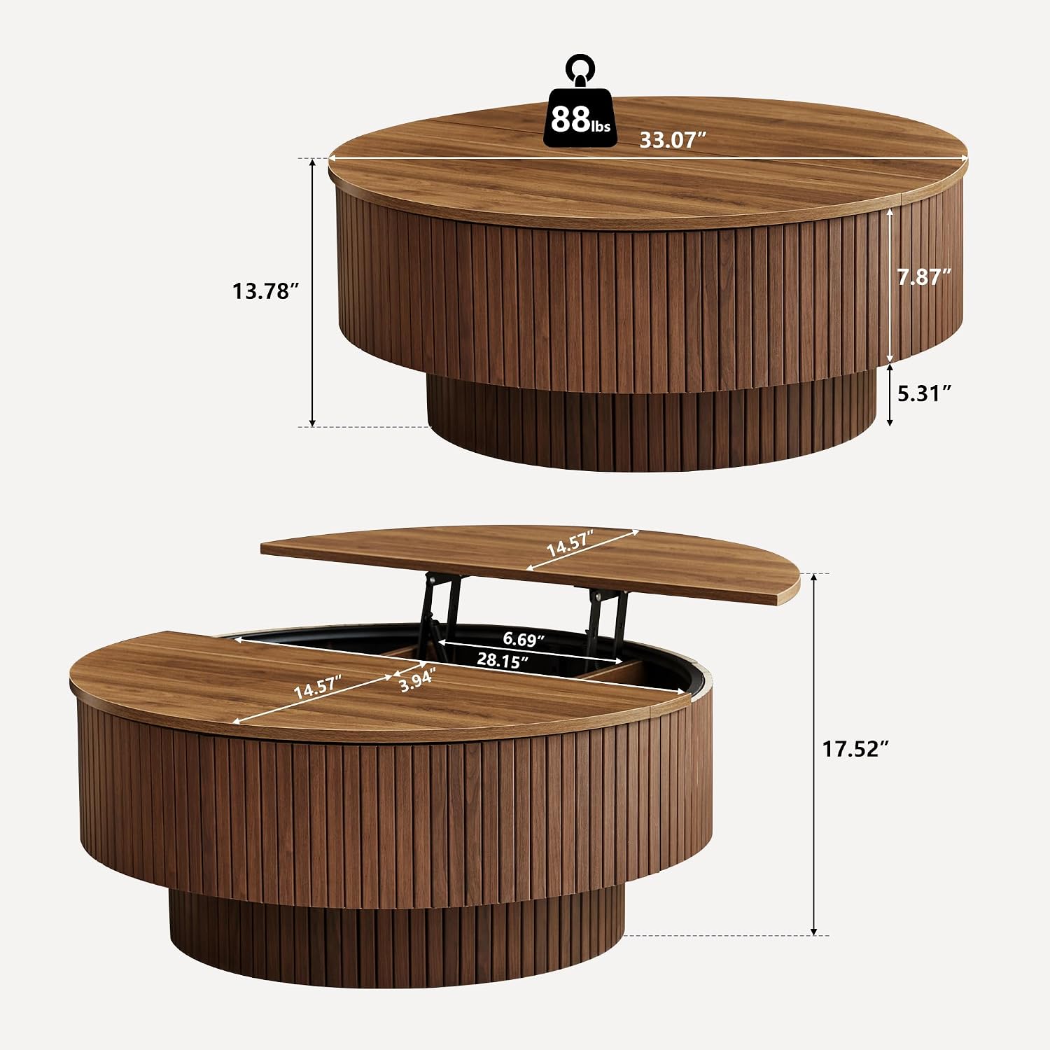 33 Inch Round Coffee Table Wit - Office Furniture Installation review and price