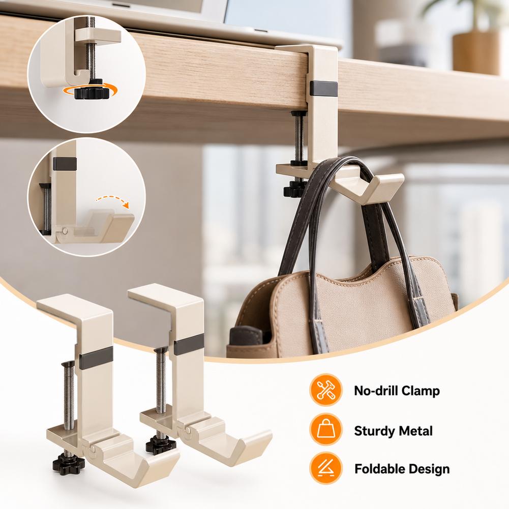 No Drill Foldable Desk Hook  C - Office Furniture Installation review and price