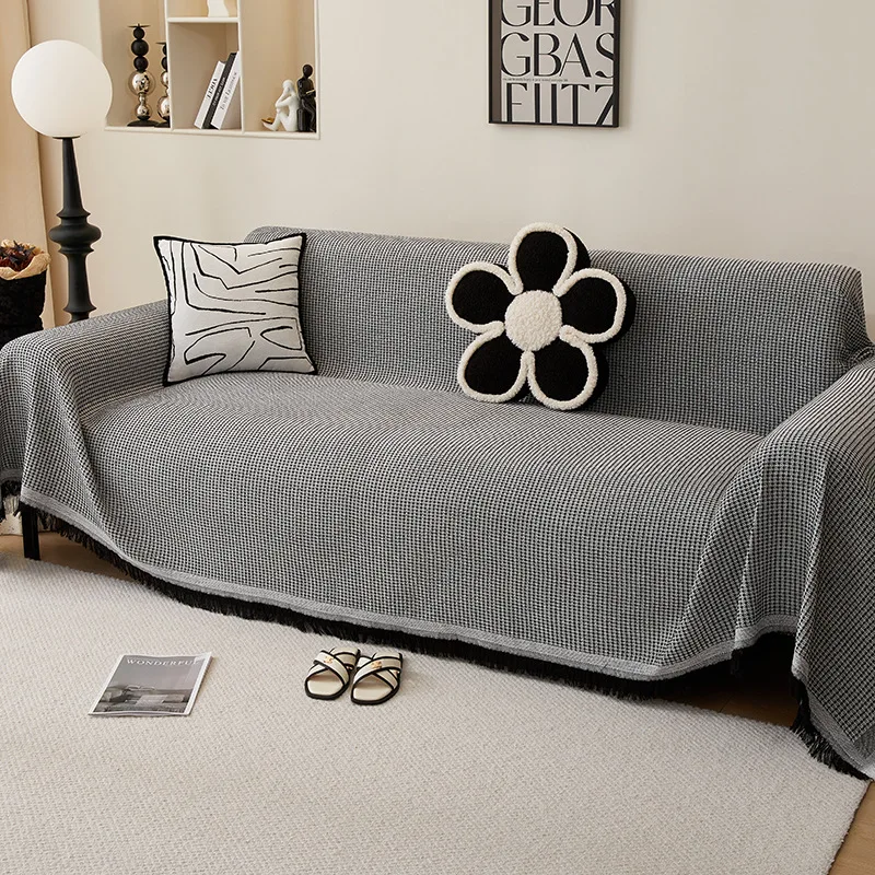 Woven Cotton Sofa Cover Blanke - Office Furniture Dimensions review and price