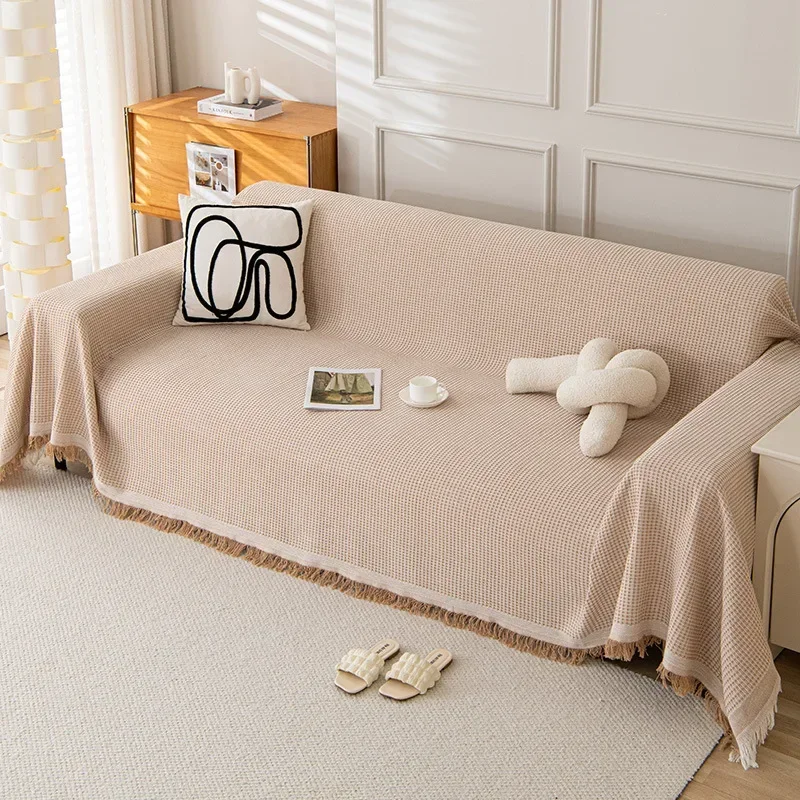 Woven Cotton Sofa Cover Blanke - Office Furniture Dimensions review and price