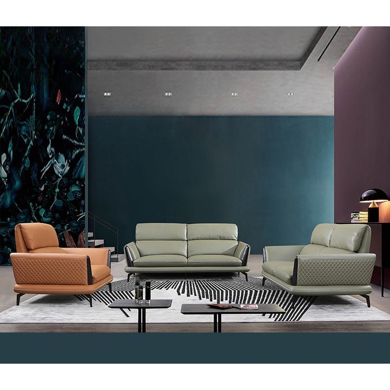 Leather sofa, high-end villa,  - Office Furniture First review and price